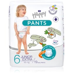 Bella Baby Happy Pants Size 6 Junior Extra hlačne plenice za enkratno uporabo 16kg+ 19 kos Cene