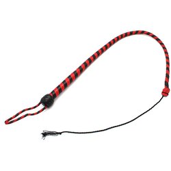 Kiotos Leather Whip Black & Red 90cm Cene