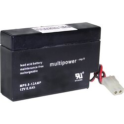 Multipower Svinčev akumulator 12 V 0.8 Ah MP0\,8-12AMP A9709 svinčevo-koprenast (AGM) 96 x 62 x 25 mm AMP-vtičnica\, brez vzdrževanja, (20438037) Cene
