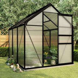 Furnova Rastlinjak z okvirjem antraciten aluminij 3,61 m², (21948367) Cene