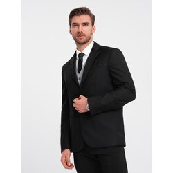 Ombre Men's classic jacket with pillowcase pocket - black Cijene