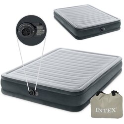 Intex madrac na napuhavanje s električnom pumpom 203 x 152cm sivi Cijene