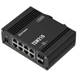 Teltonika UhAB stikalo Giga 8-port 2xSFP DIN Mini TSW210, (5000319501) Cene