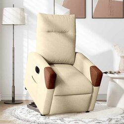 Maison Chic Električni naslanjač - Relax naslanjač s funkcijo vstajanja krem blago, (22062358) Cene