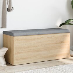 vidaXL klupa za pohranu boja hrasta 102x42x45 cm od konstruiranog drva Cijene