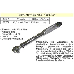 VOREL Upogibni moment ključ 13,6 - 108,5 Nm 3/8 "", (20774198) Cene