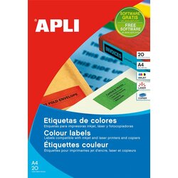 Apli barvne nalepke AP002878 fluo.rumene 210 x 297 mm 1/stran, 20 listov Cene