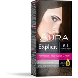 Aura EKSPLICIT Boja za kosu 5.1 NOVA svijetlo pepeljasto smeđa Cene