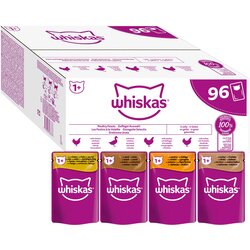 JUMBO pakiranje Whiskas 1+ Adult vrečke 96 x 85 g - Perutninski izbor v želeju Cene