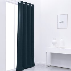 Today rideau occultant 140/240 polyester essential paon blue Cene
