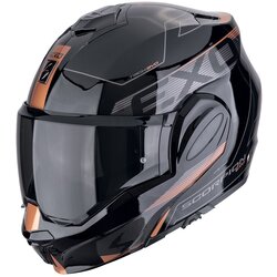 Scorpion exo-tech evo traveller black-copper kaciga Cene