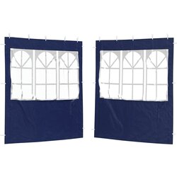 vidaXL Zid šatora za zabavu 2 pcs 200 x 195 cm Plava PE i čelik - Plava 200 x 195 cm Cijene