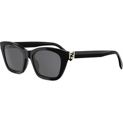 Fendi Forever Black Rectangular Sunglasses ONE SIZE (54) Črna/Siva Cene