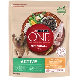 Purina One Mini Active piščanec in riž - Varčno pakiranje: 3 x 800 g Cene