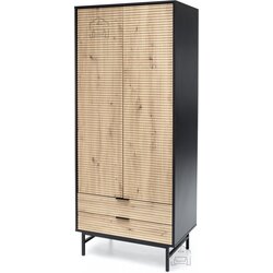Xtra furniture Garderobna omara Murano S-1 - artisan hrast/črn, (20538429) Cene