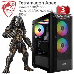 TETRAMAGON series Računar Tetramagon Apex Ryzen 5 5500/16GB/M.2 512GB/RX 7600 8GB/650W Cene