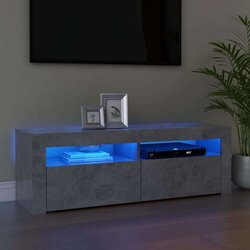 vidaXL TV ormarić s LED svjetlima siva boja betona 120 x 35 x 40 cm Cijene