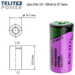 Tadiran litijum 2/3AA 3.6V 1500mAh SL-761 ( 3038 ) Cene