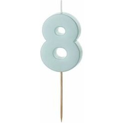 PARTY DECO svečka za rojstni dan številka 8, svetlo modra, velikost 5,5 cm Cene