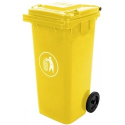 MIRPOL koš za smeti, 120 L, rumena Cene