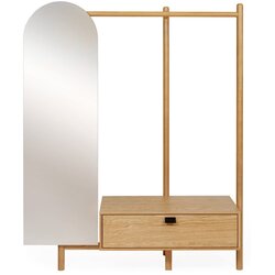 Woodman element za hodnik od hrastovog drveta s ogledalom tripod Cene