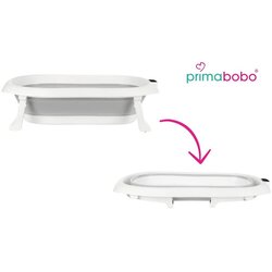 Primabobo PREMIUM sklopiva kadica s termometrom i jastučićem - siva Cene