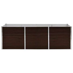 vidaXL Povišena vrtna gredica smeđa 240 x 80 x 77 cm pocinčani čelik Cijene