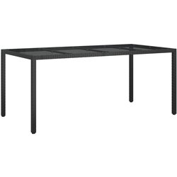 vidaXL Stol za vanjsko blagovanje Crni 190x90x75 cm Poliratan Cijene