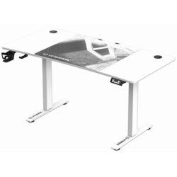 Ultradesk Gaming miza LEVEL V2 bela, 140x68cm, 72-117cm, električno nastavljiva višina, z XXL podlogo za miško, pijačo in slušalko Cene