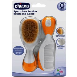 Chicco glavnik in krtača z naravnimi ščetinami - rumena Cene