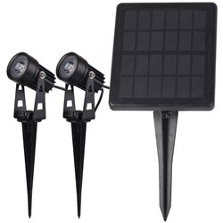 Ct 2x spot kovinska solarna svetilka 2x3W 3000K z ločenim solarnim panelom z 2m kabla IP65 Cene