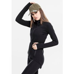 UC Ladies Women's sports hooded sweatshirt with Interlock zipper, black Cene