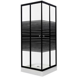 Kerra kvadratna tuš kabina Pico Black 80, prozorno steklo z Cene