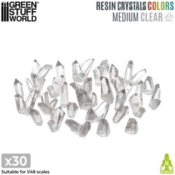 Green Stuff World Clear Resin Crystals Medium | Providni smolasti kristali srednji 9–16mm (30 kom) Cene
