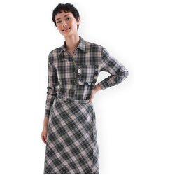 Compania Fantastica Topi & Bluze COMPAÑIA FANTÁSTICA Shirt 11015 - Green Plaid Večbarvna Cene