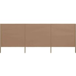  Vjetrobran s 3 panela od tkanine 400 x 160 cm smeđe-sivi Cijene