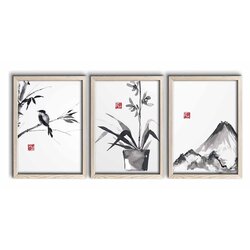 Wallity Komplet plakatov v okvirju 3 kos 38x53 cm - Wallity Cene