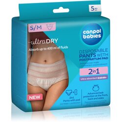 Canpol Pants With Postpartum Pad gaćice nakon poroda jednokratne 2u1 S/M 5 kom Cene