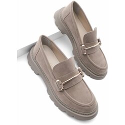 Marjin Loafer Shoes - Brown - Flat Cene