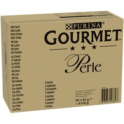 Gourmet Jumbo pakiranje Perle 96 x 85 g - Raca, jagnje, piščanec, puran v omaki Cene