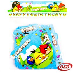 PARTY natpis Happy Birthday Angry Birds Cene