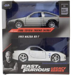 Jada Toys Smrtonosna hitrost: 1986 Toyota Trueno AE86 in 1993 Mazda RX-7 model avtomobila paket 1/32 - Cene