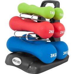 Gorilla Sports set neopren bučica sa stalkom (12 kg) Cene