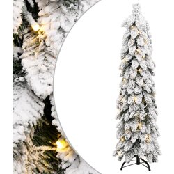 vidaXL Umjetno osvijetljeno božićno drvce sa 80 LED i snijegom 150 cm Cijene
