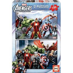 Educa borras Marvel Avengers Puzzles 2x100 komada Cene