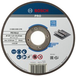 Bosch Rezna ploča 125x1.6 mm ravna PRO Metal Cene
