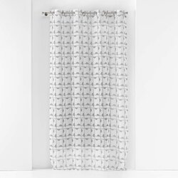 Douceur d intérieur PANNEAU A OEILLETS 140 x 240 CM VOILE SABLE IMPRIME GABI GRIS Siva Cijene