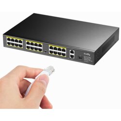 Cudy FS1026PS1 network switch Unmanaged Gigabit Ethernet (10 /100 /1000) Power over Ethernet (PoE) Black Cene
