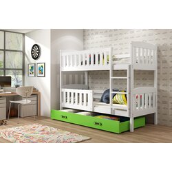 BestBed POGRAD KUBUS 200X90 S PREDALOM (VE BARV) - BELA-Zelena Cene