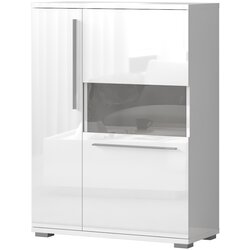 Jela Jagodina jela vitrina V90-2KS/PN - kolekcija piano - bela lak/kristalno bela hg lak - 90x123x40 cm Cene